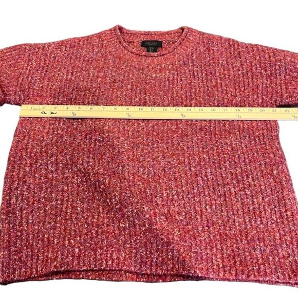 Rachel Roy Crew Neck Marled Cranberry Women's Sweater Oversized Small - Picture 6 of 9